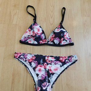 Juniors XL Bikini  - New - Adj Straps - Black/Pink